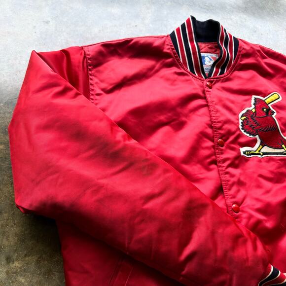 Vintage 80s Cardinals Satin Starter Jacket - Picture 2 of 5